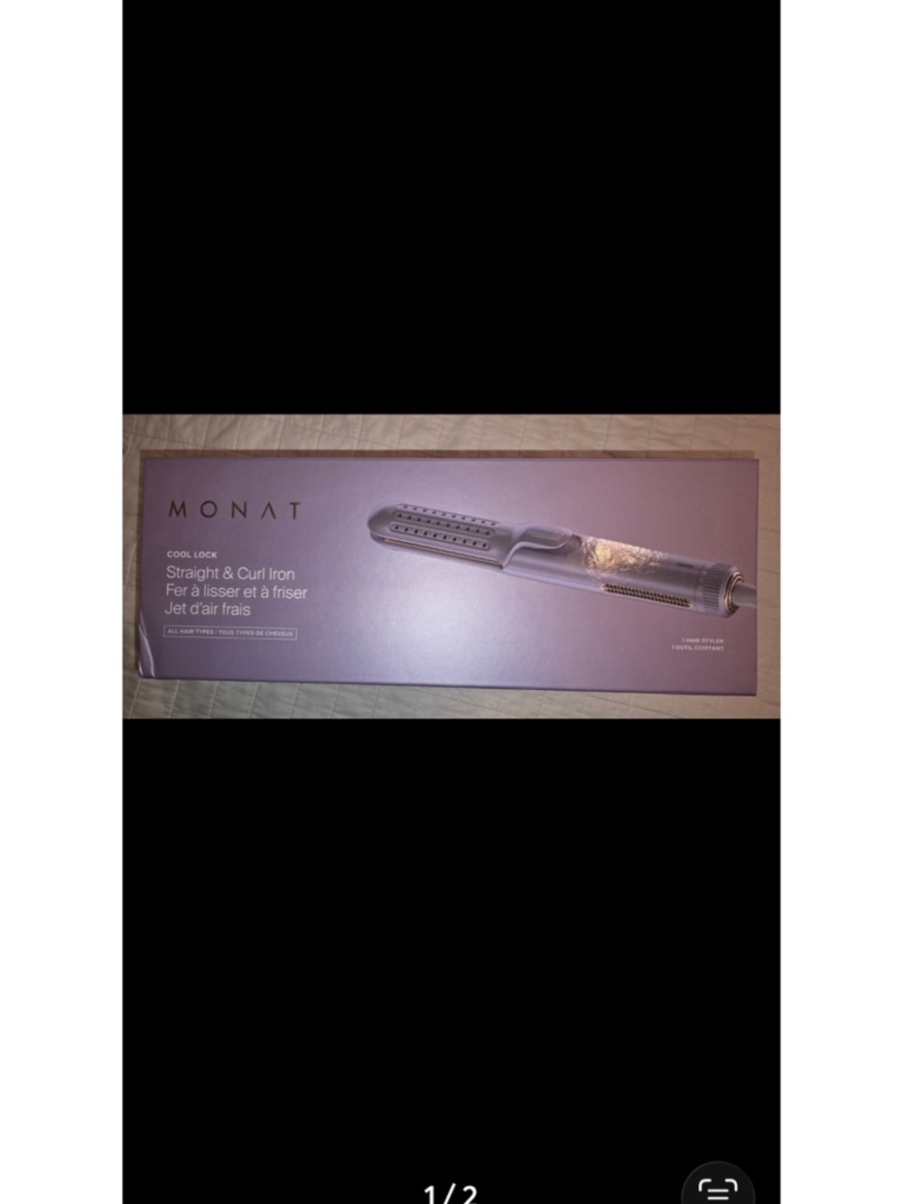 MONAT Cool Lock Straight & Curl Iron in Mauve. Used a couple times like new cond